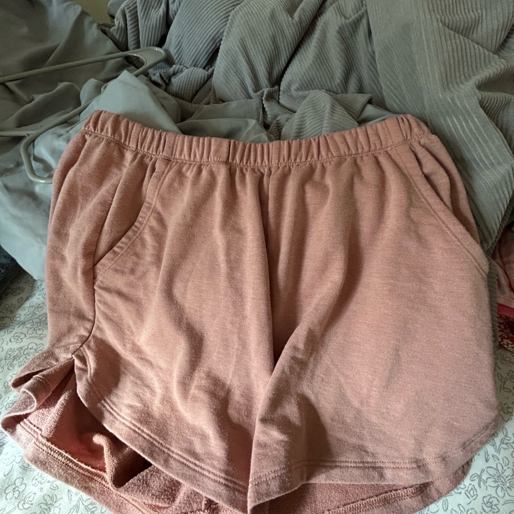 SO Tan Athletic Shorts with Elastic Waistband
